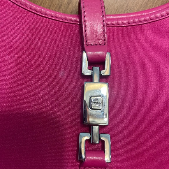Rare Hot Pink Satin Jackie Bardot bag - Picture 2 of 8